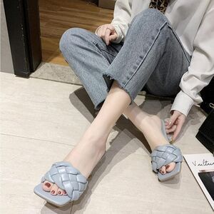 WOMEN'S CASUAL BRAIDING PATTERN OPEN-TOE HEELS SANDALS